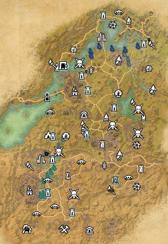 ESO fishing map Bangkorai