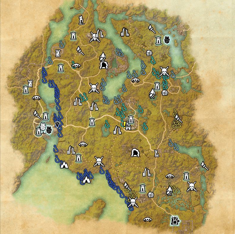 ESO fishing map Blackwood