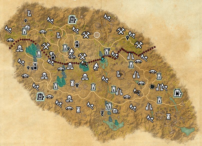 ESO fishing map Craglorn