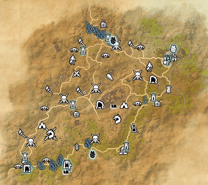 ESO fishing map Northern Elsweyr