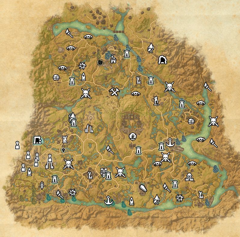 ESO fishing map Shadowfen