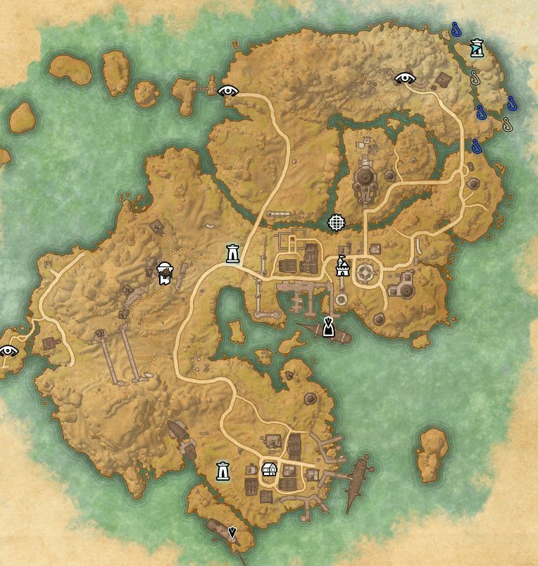 ESO Fishing Map Stros Mkai