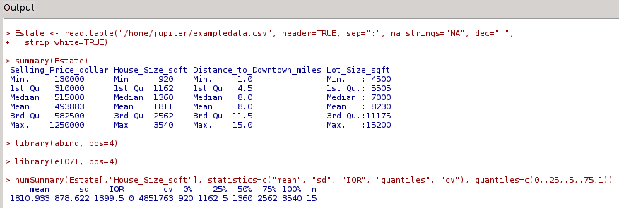 R Summaries