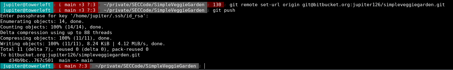 Updating git settings for ssh